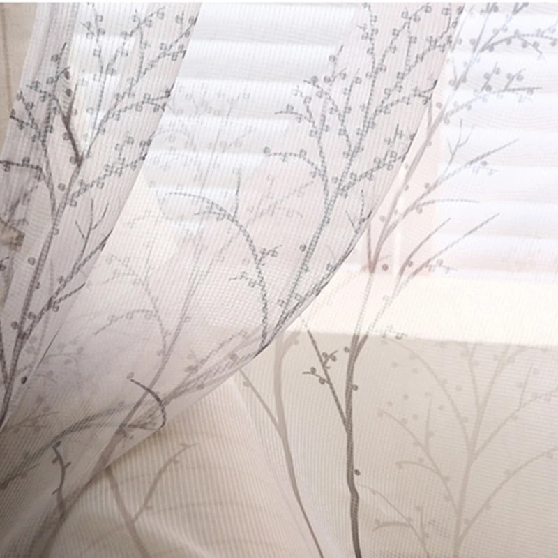 Новое поступление встроенные шторы с принтом дерева детская комната тюль для