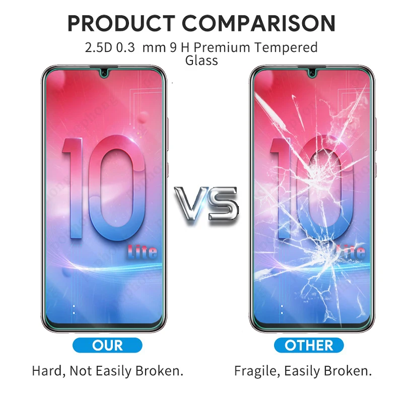 Закаленное стекло 9H SPremium для Huawei Honor 10 Lite 2 шт. защитная пленка экрана прозрачное