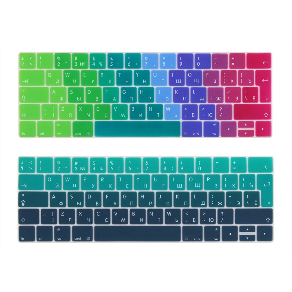 Чехол для клавиатуры с русским евро входом 2016 2018 Macbook Pro 13 15 дюймов сенсорной