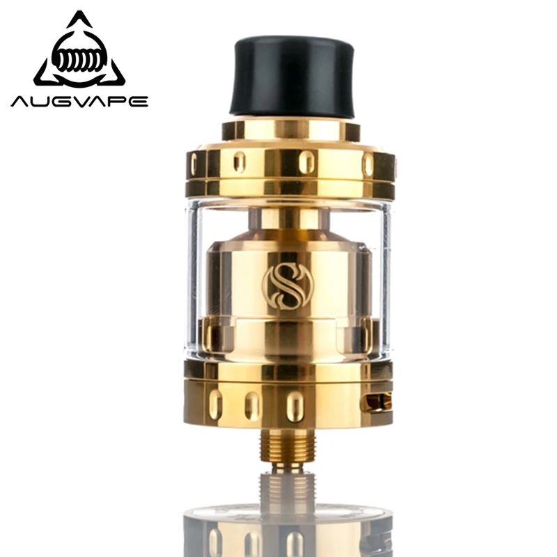 Augvape испаритель танк Мерлин мини RTA атомайзер 24 мм 2 мл позолоченный двойной