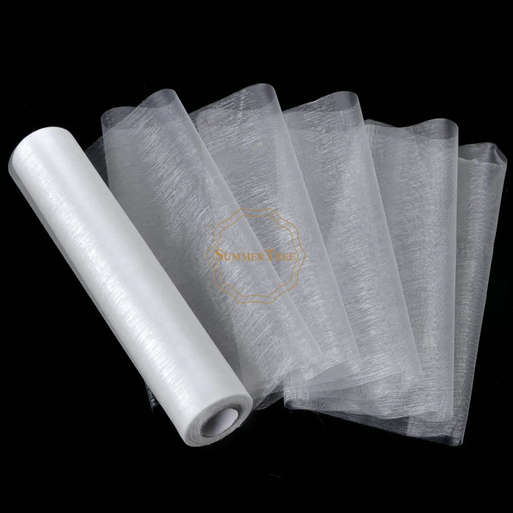 25meter x 29cm White Sheer Organza Roll Fabric DIY Wedding Party Chair Sash Bows Table Runner Swag Decor | Дом и сад