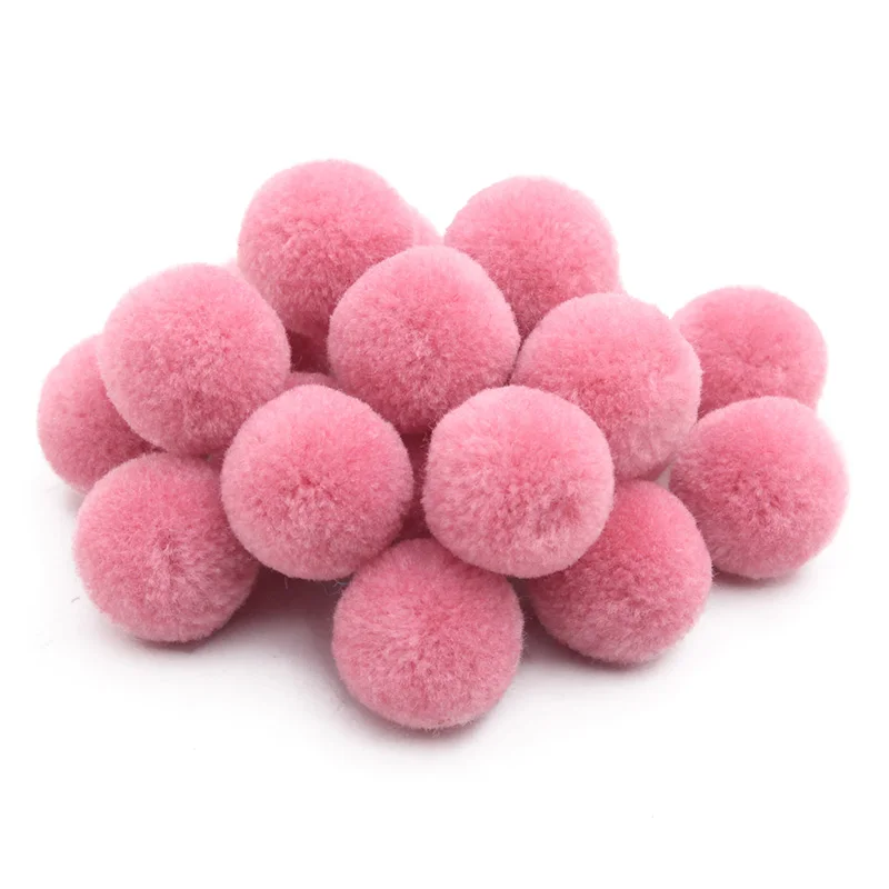 Flesh pink 10 шт., 20 мм, разноцветные помпоны, мягкие помпоны для рукоделия, детские игрушки для дома, рождественской вечеринки, декоративные аксессуары LX093 - Цвет: Flesh pink