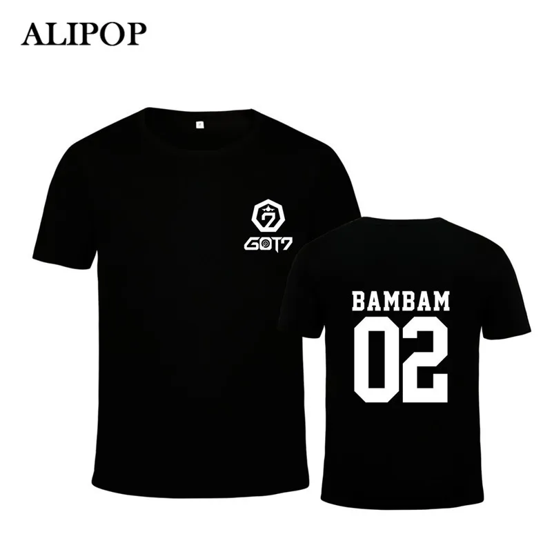 Kpop/Модная хлопковая Футболка GOT7 с концертным альбомом Mark JB JR Jackson BamBam K POP футболки