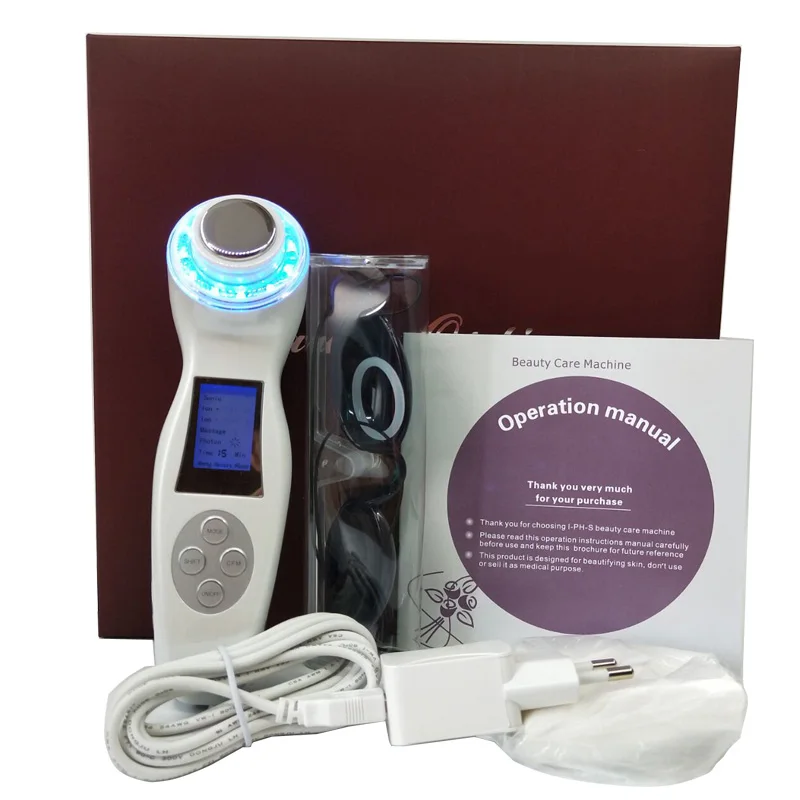 Bio IPL Photon Light Therapy Galvanic Ion Ultrasonic Waves Face Cleaner Pigment Makeup Remove Skin Care Beauty Salon Machine