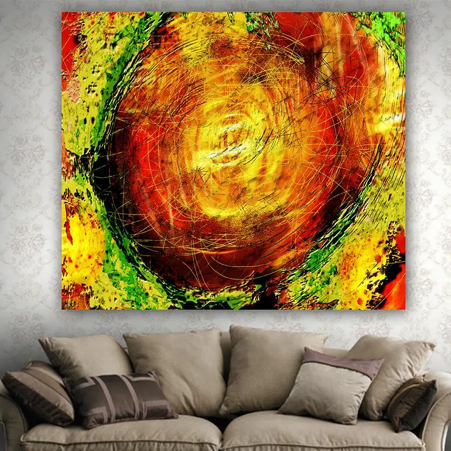 Высокое качество домашний декоративный гобелен с геометрическим принтом