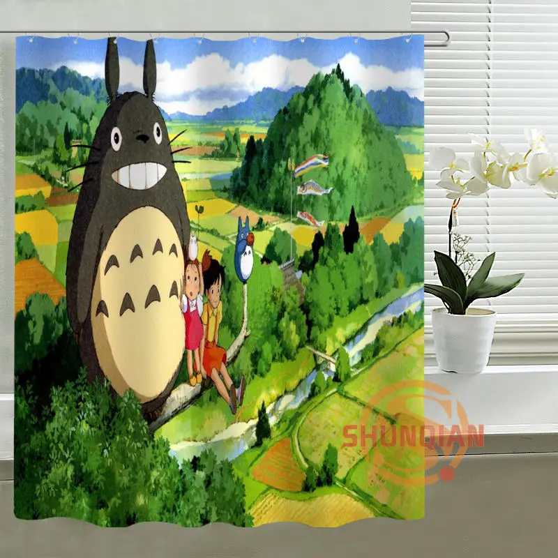 Пользовательская занавеска для душа my neighbor totoro ванной водонепроницаемая из