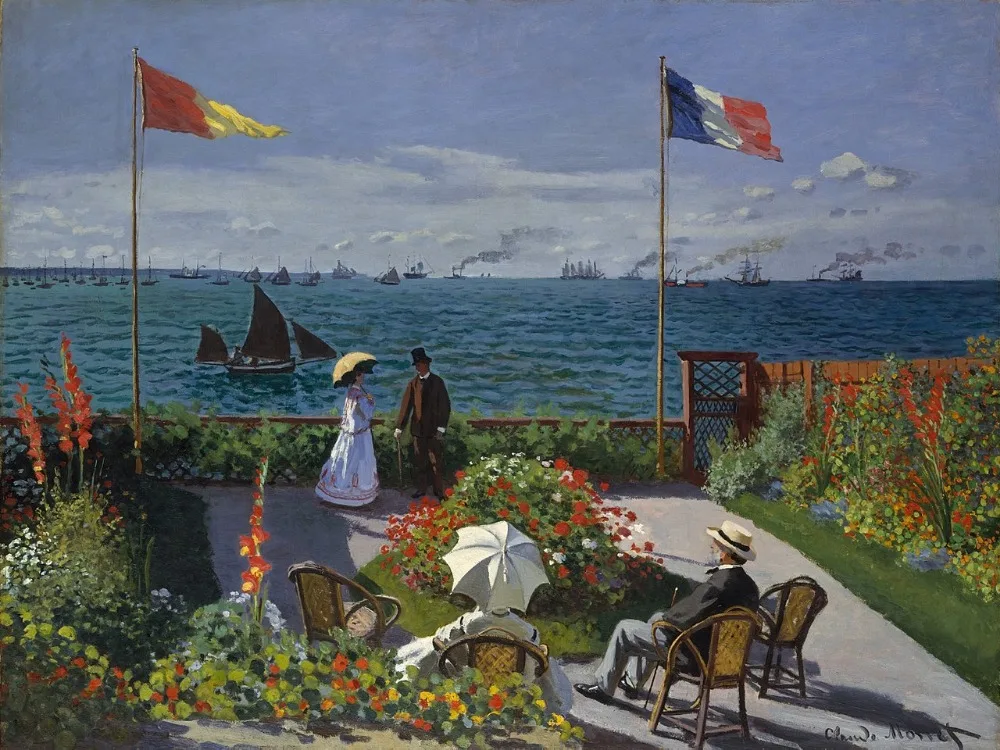 

Home Decoration Artwork The Terrace at St. Adresse by Claude Monet Handmade Oil Paintings Reproduction Canvas Wall Art for Hotel