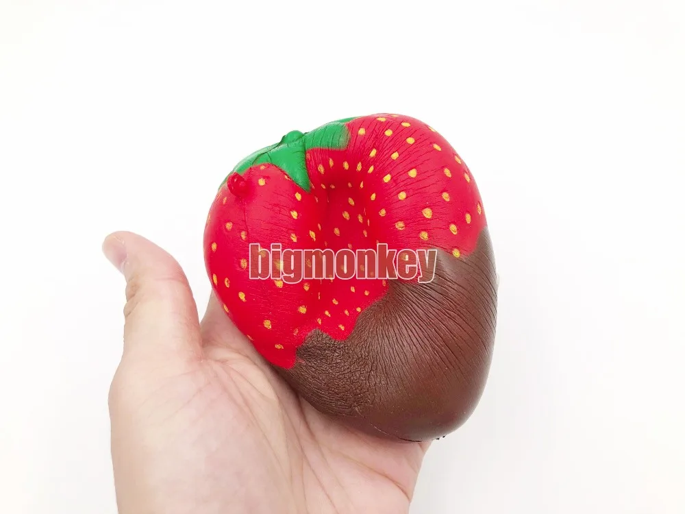Новый 11 см 1 шт. Jumbo шоколадный Джем клубника Squeeze Мягкие Kawaii Милые ремни медленно