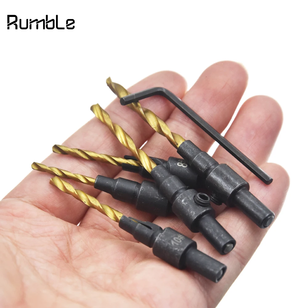 5 шт. HSS развертка конус Набор бит Быстрая замена шестигранник