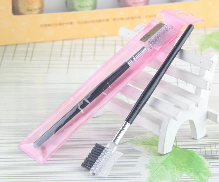 Высококачественная Кисть для макияжа набор кистей ресниц 2 в 1 кисть бровей