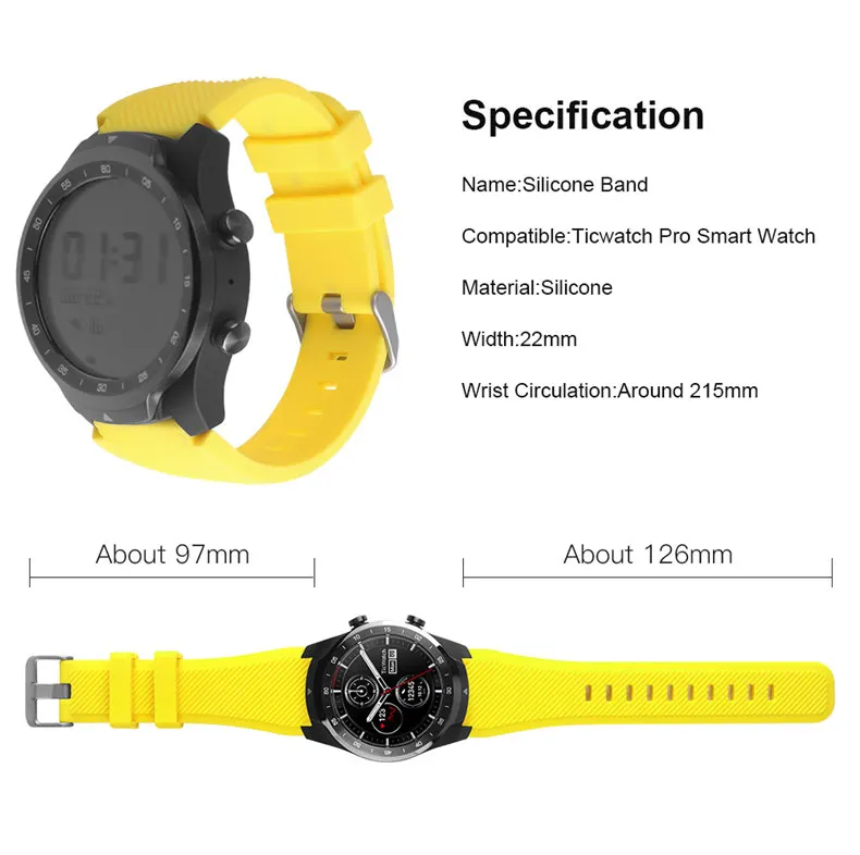 Ремешок для часов huawei GT Honor Magic Ticwatch Pro samsung gear S3 22 мм ремешок SIKAI моющийся Цветной силиконовый браслет