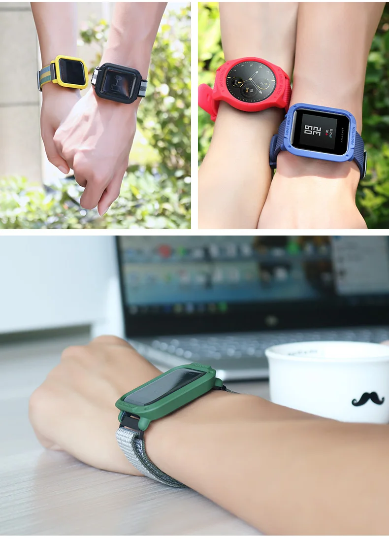 Чехол для Amazfit Bip Midong Pace 1 Stratos 2 Verge 3 Huami, чехлы для умных часов, SIKAI, защита, Жесткая Броня, бампер, ПК, цветной