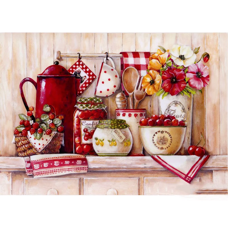 

Full Square/Round Drill 5D DIY Diamond Painting "Retro Cups" 3D Embroidery Cross Stitch Mosaic Home Decor