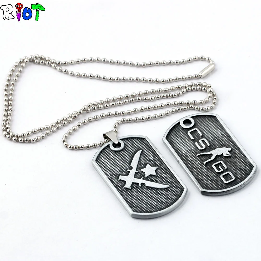 Игра Cs Go цепочка круглые бусины из нержавеющей стали ожерелье Counter Strike подвеска