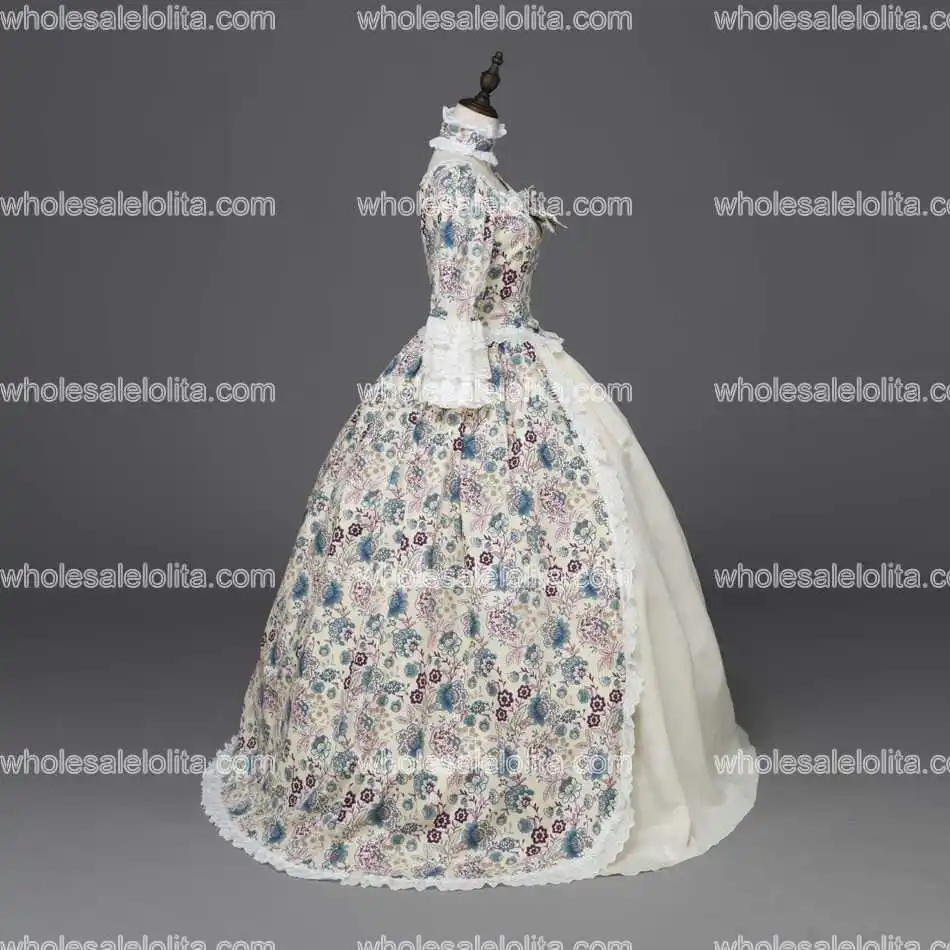 Бальное платье эпохи Возрождения принцессы Цветочное одежда для