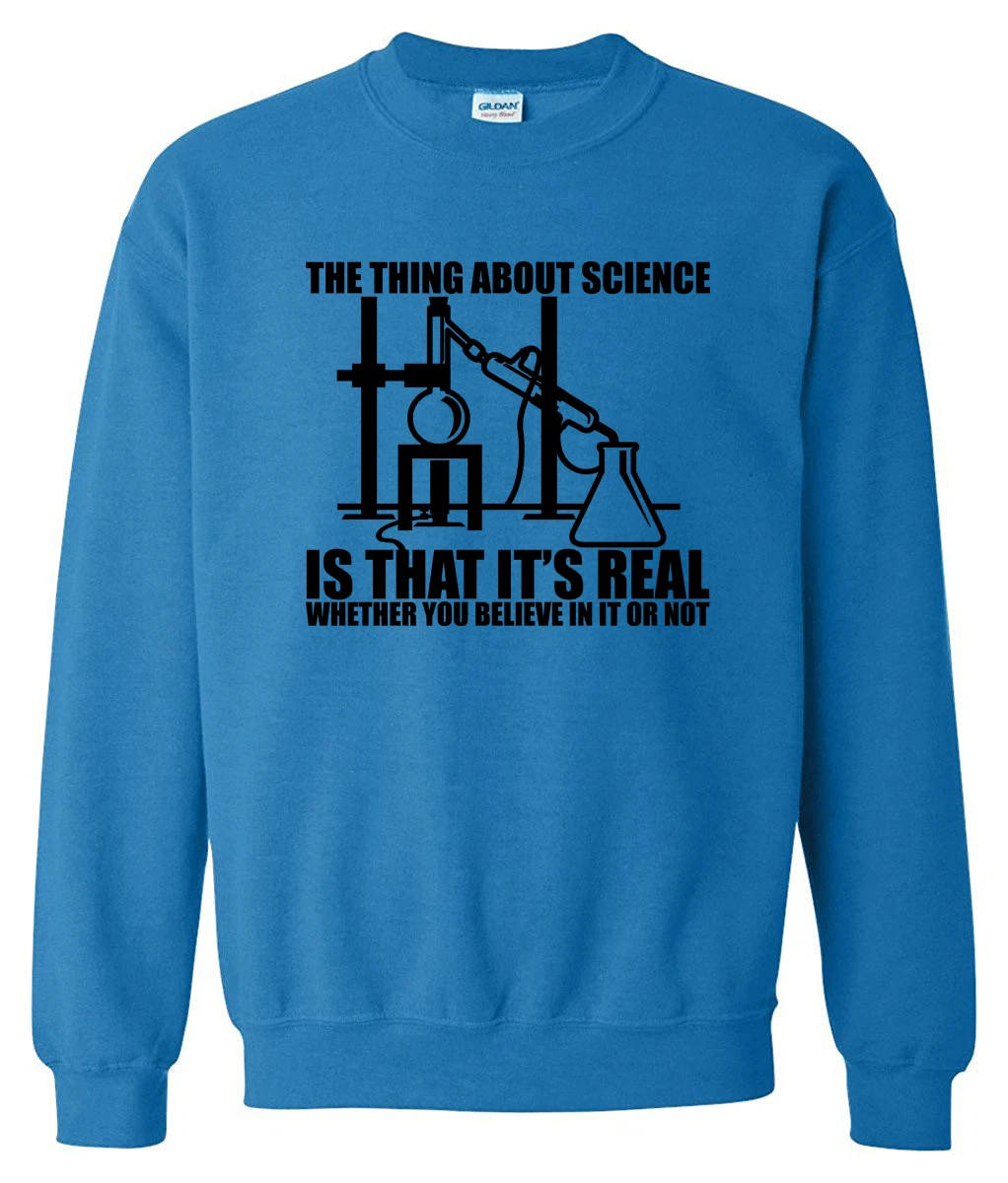 Мужская Спортивная толстовка с буквенным принтом Science Real Believe or Not Повседневная