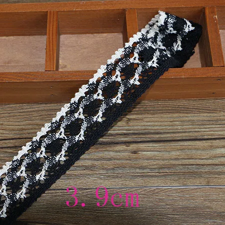 1 yard 3.9cm 1 ярд хлопчатобумажной кружевной ткани DIY Хлопок Вязание крючком кружевной пояс плетение декоративной ткани Материал: хлопок - Цвет: 1 yard 3.9cm