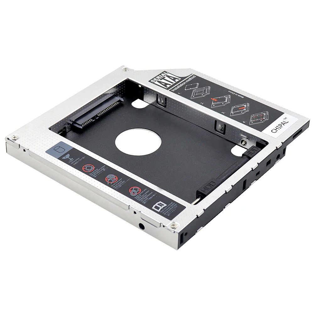 CHIPAL алюминиевый SATA 3,0 2nd HDD Caddy 12,7 мм 2,5 ''корпус жесткого диска SSD чехол со светодиодный для ноутбука CD корпус для ноутбука DVD ROM optibay
