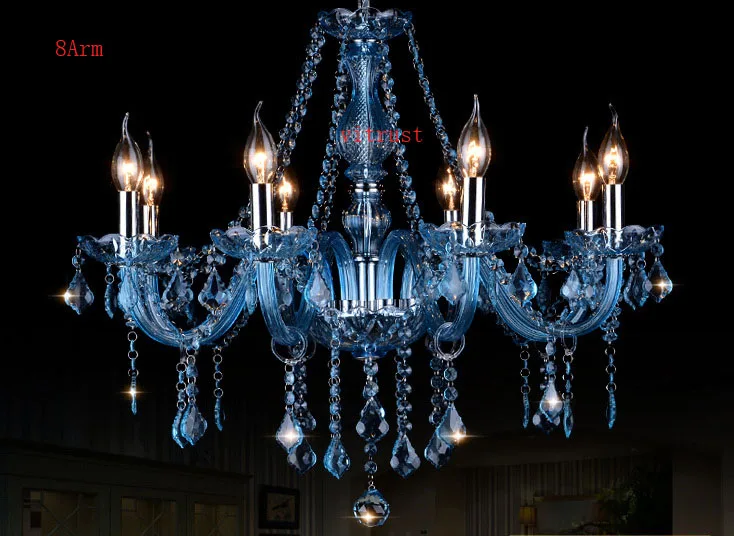 K9 Crystal Chandelier Lighting Lamps Lustres Lampadari Living Room Bar Cafe Deco lustres para quarto Glass Blue | Лампы и освещение