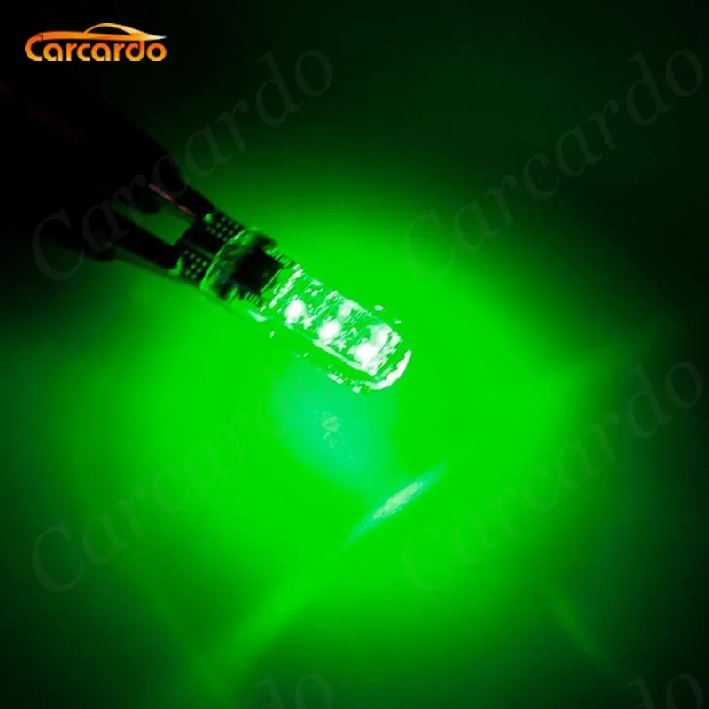 2 шт. 5050 SMD RGB T10 194 168 W5W машина для чтения цоколь лампы освещения мульти Цвет