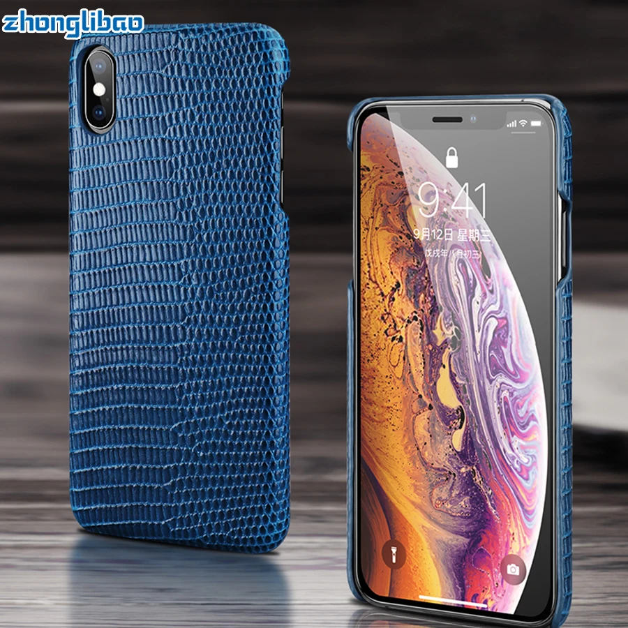 Роскошный первый слой воловьей ящерицы задняя оболочка для Iphone Xs Max Xr X 11 8 7 6 6s Plus чехол из натуральной кожи для Iphone 11 pro max