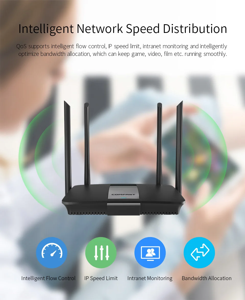 Comfast 5 ГГц Wifi роутер 1200 Мбит/с Wlan WiFi повторитель беспроводной 802.11ac высокой мощности wifi удлинитель 4* 6dbi антенна Wifi усилитель