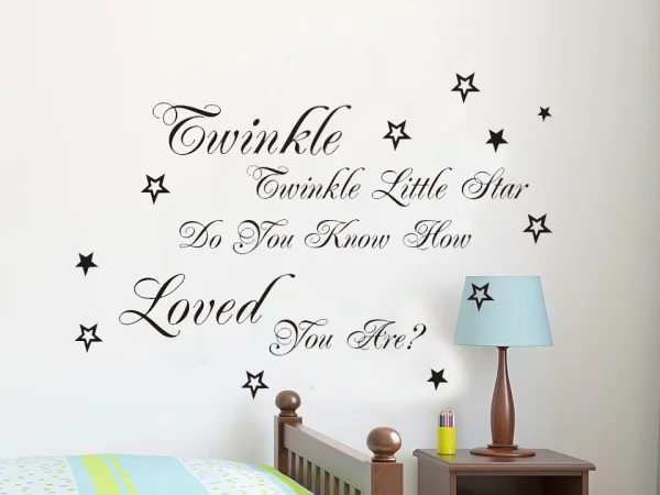 Популярная песня twinkle маленькая звезда лирическая Цитата наклейки на стену