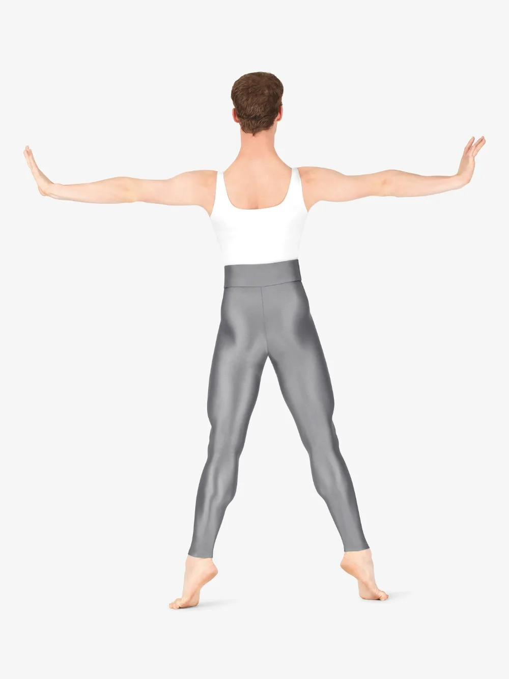 ICOSTUMES Boys High Waist Shiny Dance Leggings Stretch Nylon Spandex Kids Ballet Pants Ankle Length Trousers
