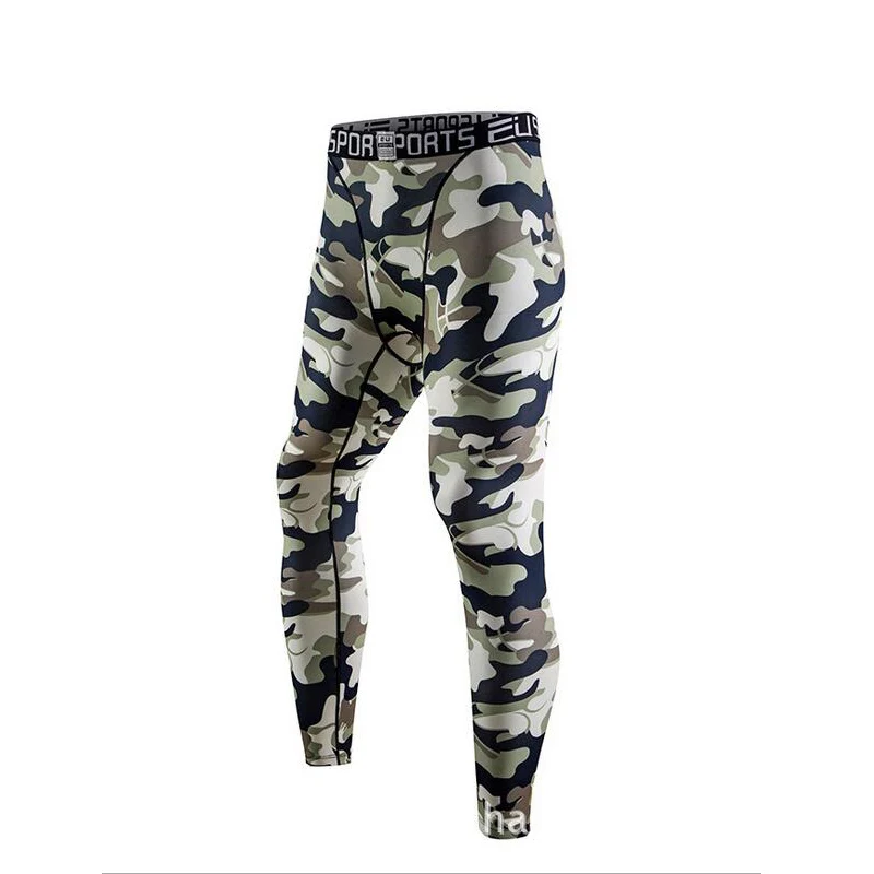 ЕС Камуфляж сжатия Брюки для девочек анти пот дышащий Колготки Велосипедный