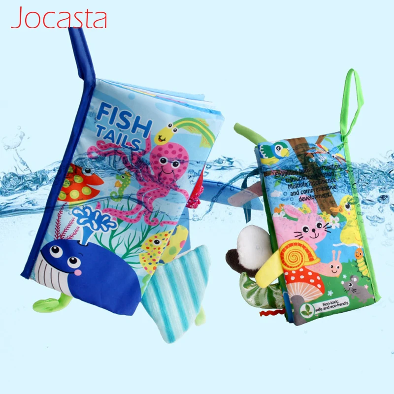 2 шт. Животные хвост стерео книжки из мягкой ткани для малышей тихий книги