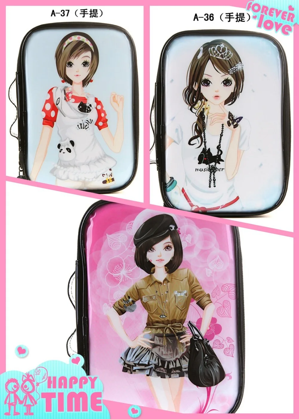 Красивая женская косметичка для макияжа кукол органайзер чехол дорожная сумка