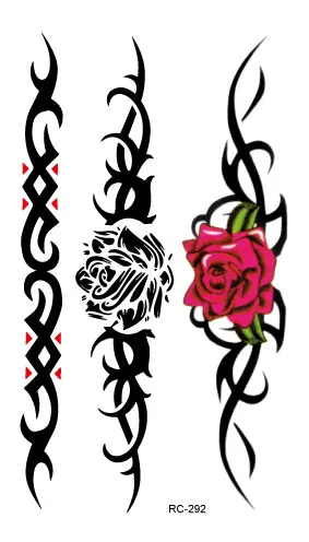 RC2292 водостойкие временные тату наклейки Переводные водные стикеры модные боди
