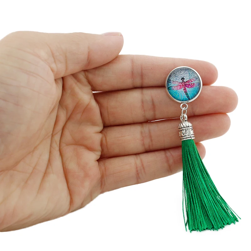 Модные серьги гвоздики TAFREE с изображением цветов длинные кисточки круглые