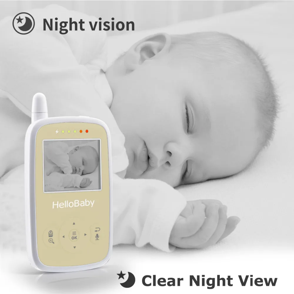 Hellobaby 2 4 дюймовый видеоняня HB248 с пультом дистанционного управления камерой