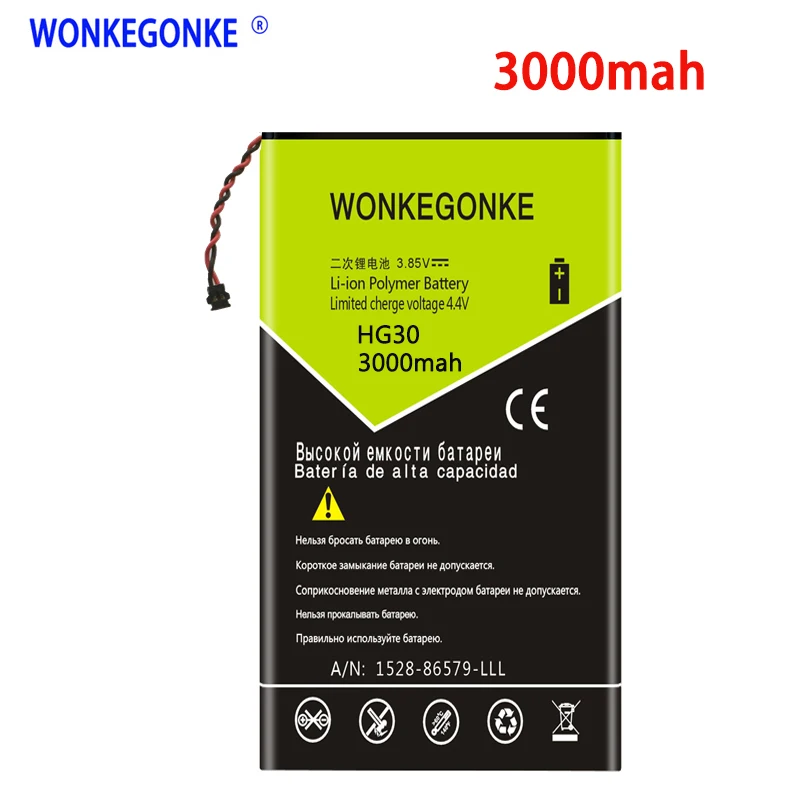 Wonkegonke 3000 мА/ч, Батарея HG30 для Motorola Moto G5S XT1791 XT1792 XT1793 XT1794 XT1795