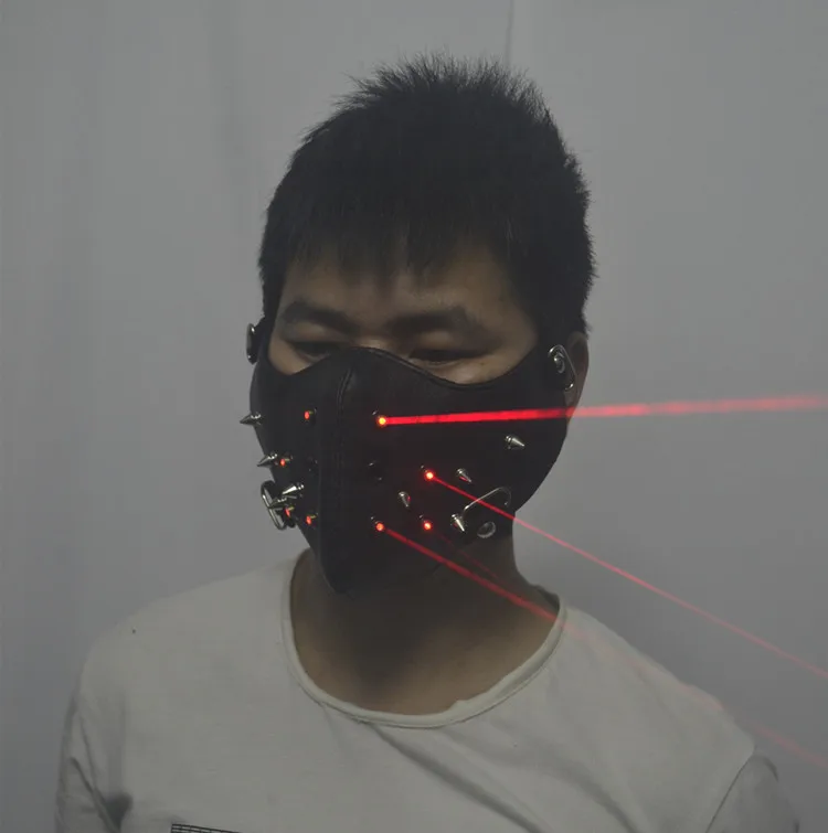 Маскарадный красный лазерный светильник маска костюм для бальных танцев DJ диско