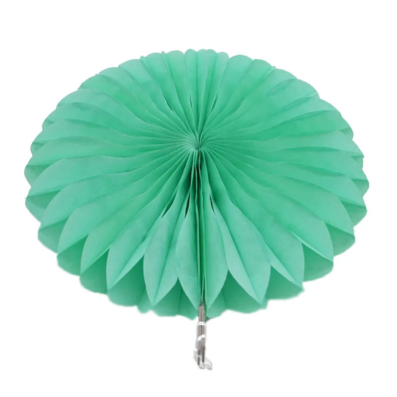 PF16 mint green 5 шт./лот, декоративные веера из папиросной бумаги, Висячие Цветы, бумажные поделки для Фотофон "сделай сам", для свадьбы, вечеринки, дня рождения, фестиваля, душевые - Цвет: PF16 mint green