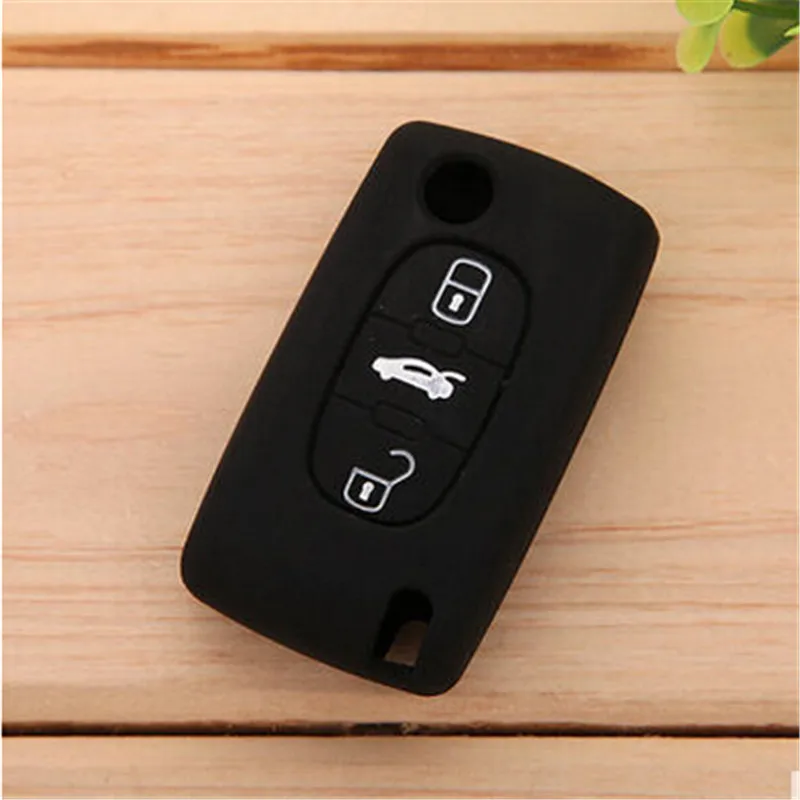 Силиконовый чехол для ключей от машины Peugeot 407 307 107 207 607 3008 308 RCZ 508 408 раскладной