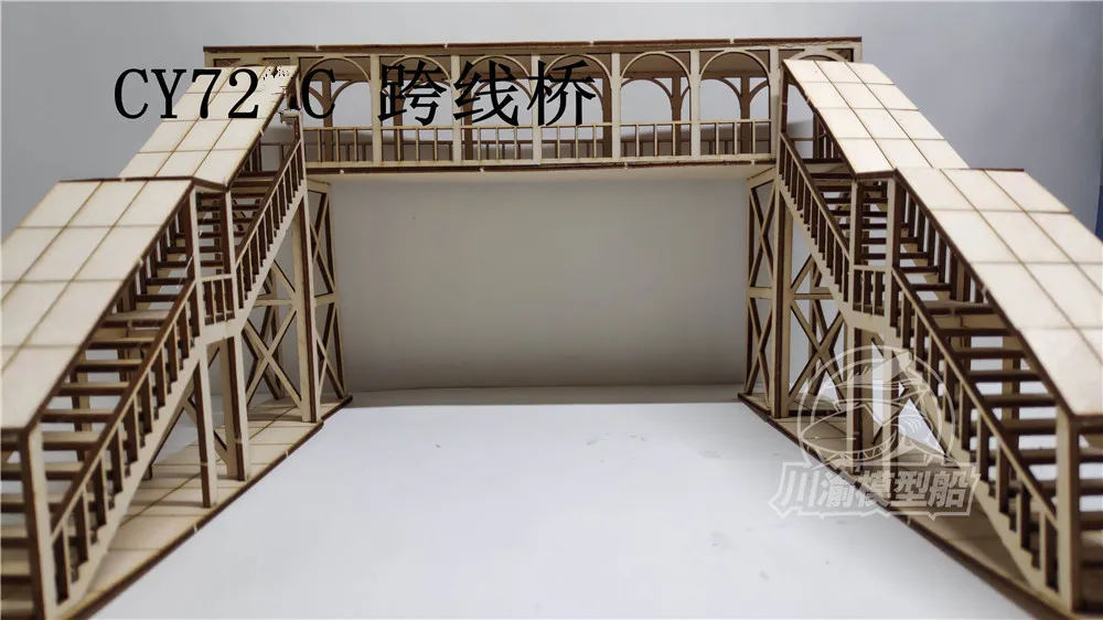 1/87 Scale Railway Station Platform Diorama Scene DIY Wooden Assembly Model Kits