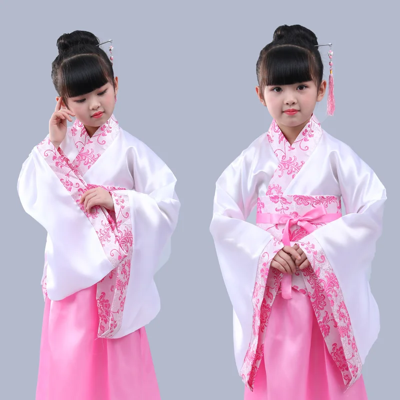 Детская одежда Hanfu для мальчиков и девочек костюмы учащихся Китайская
