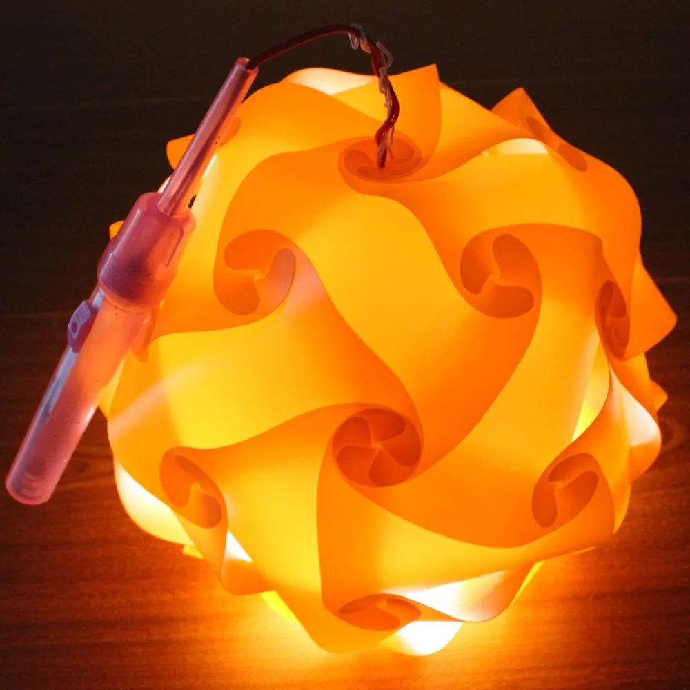 Dia40cm сплошной цвет пластика pp Головоломки Лампы iq Lights PP Свет Головоломка Горячей