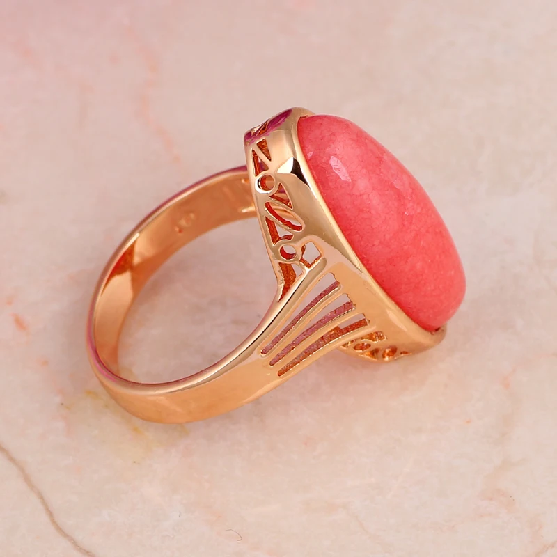 Engagement Rings for Women Excellent Gold color Party Fashion Jewelry Garnet Red Zircon Sz #6#7#8#9 JR2072A | Украшения и