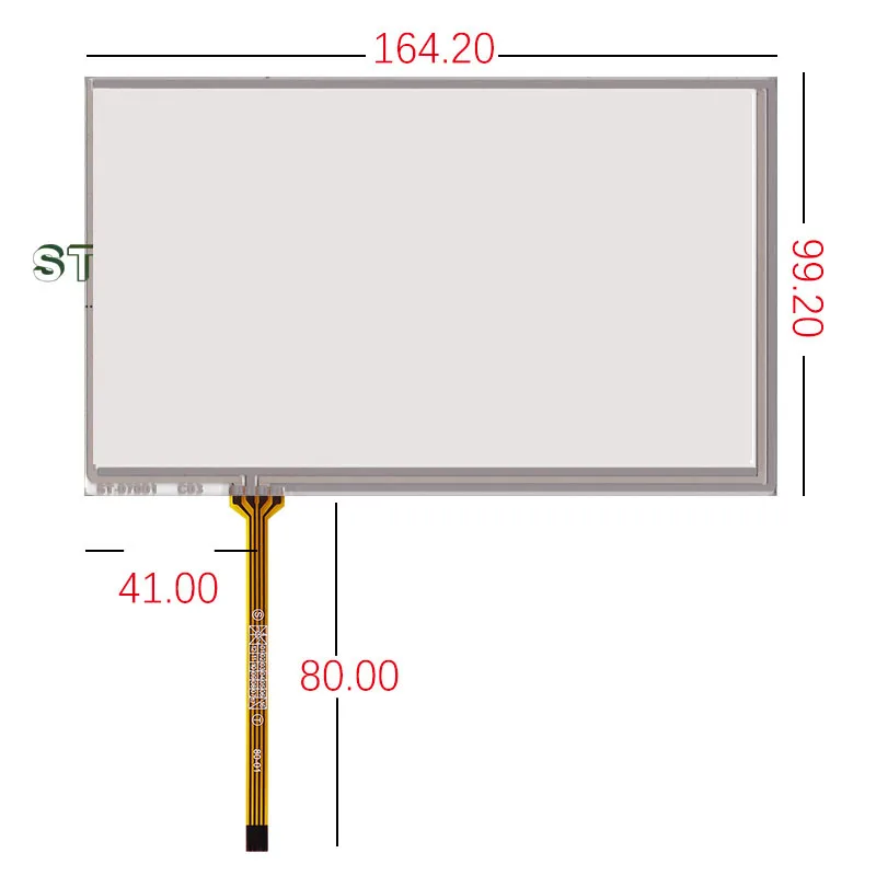 

164.2*99.2 original new 7'' inch touch screen with Innolux AT070TN90 AT070tn92 94 industrial touch screen ST-07001