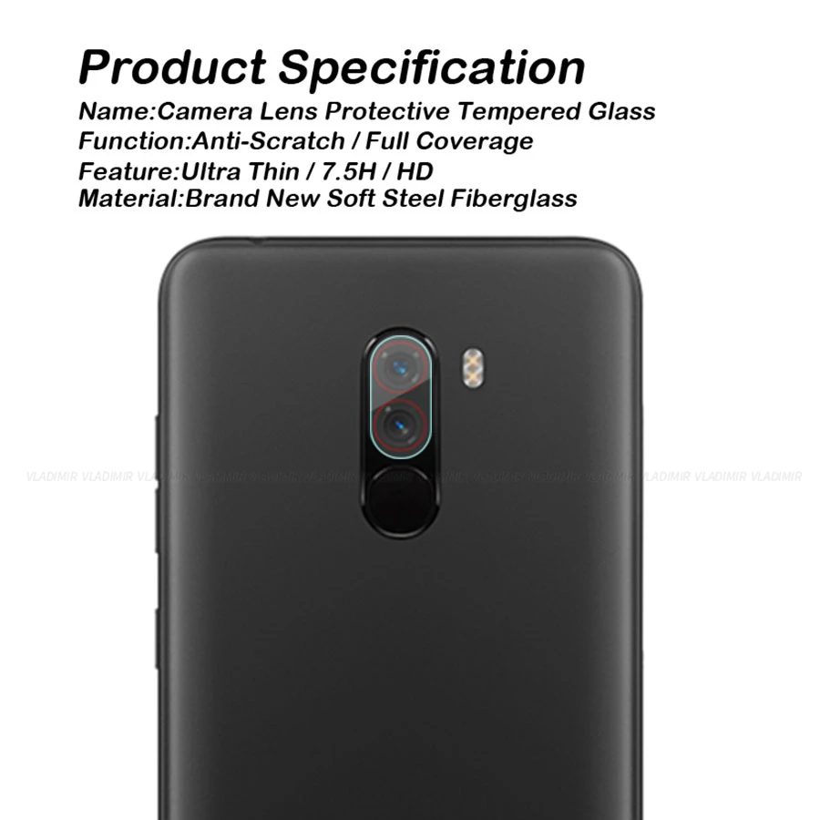 WOLFPSYCH сзади Камера объектив закаленное Стекло Экран протектор фильм для Xiaomi Pocophone