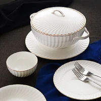 porselen yemek takimlari dinnerware set vajilla de porcelana cutlery tangshan bone porcelain tableware set kitchen tableware set