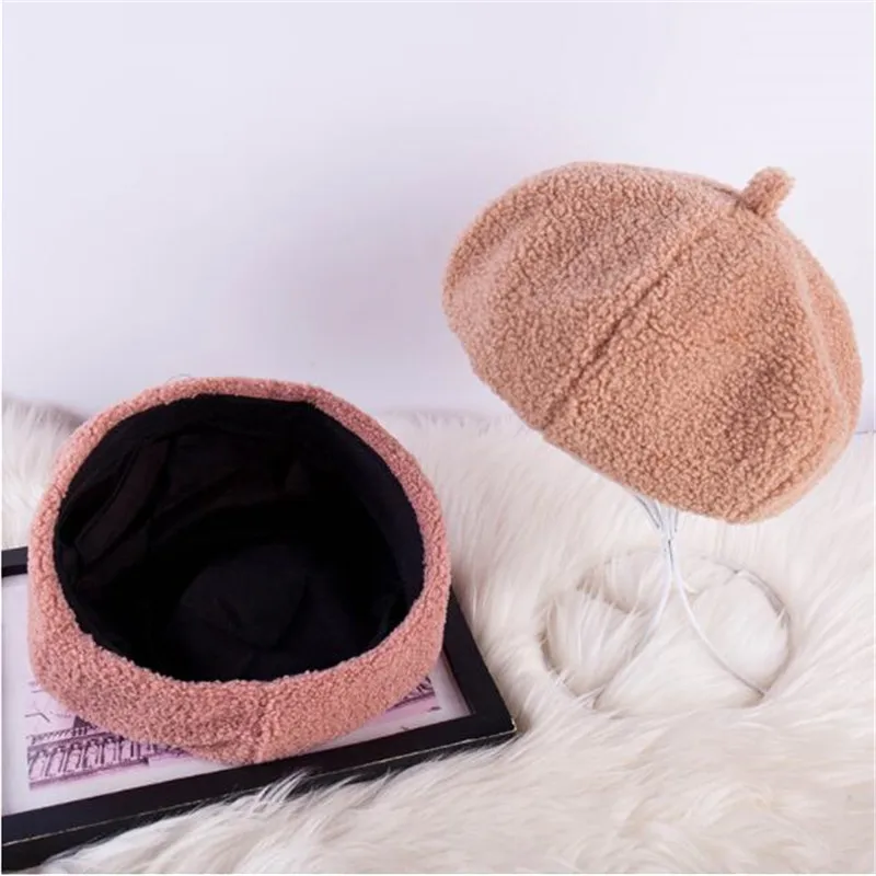 Xuyijun High Quality Beret Women Classic Solid Color Winter Hats For Knit Flat Cap Beanie Cashmere Lady Girl Berets | Аксессуары для