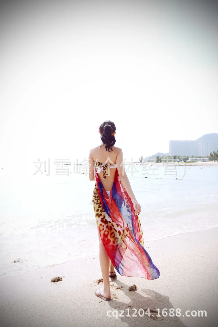 Европа цвет Шифон leopard оптовая завернутый пряжи покрыл пряжу пляж юбка|skirt