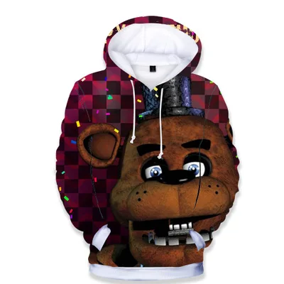 FNAF 3d косплей костюм толстовка с капюшоном верхняя одежда свитер пальто