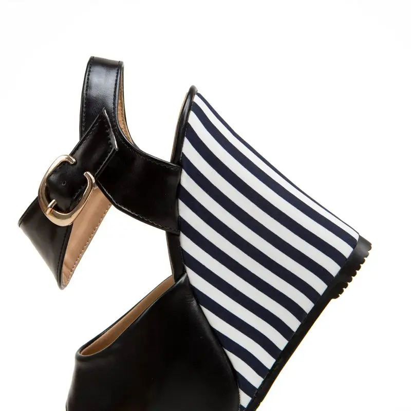 

Asumer 2021 wedges shoes peep toe buckle strap soft pu leather platform casual summer shoes woman fashion ladies sandals