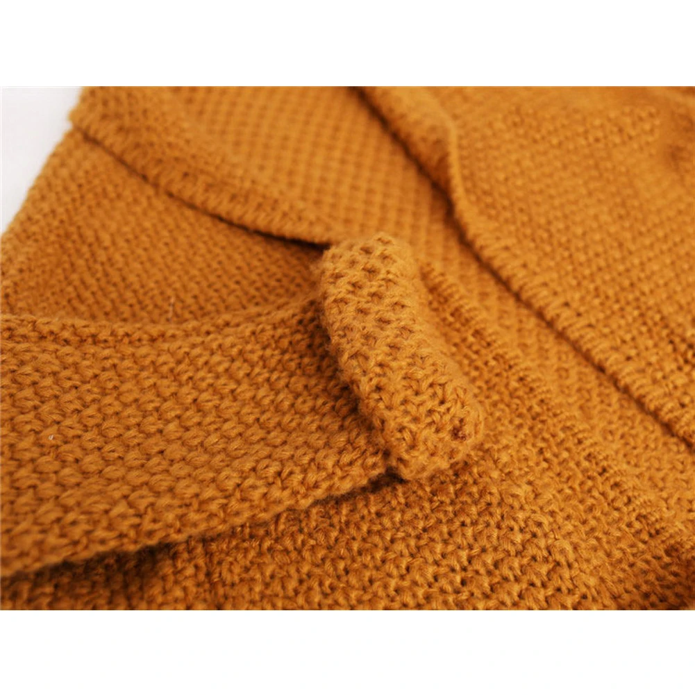 Autumn Winter Casual Outwear Women V-Neck Knitted Cardigan Coat Solid Slim Loose Open Stitch Sweater |